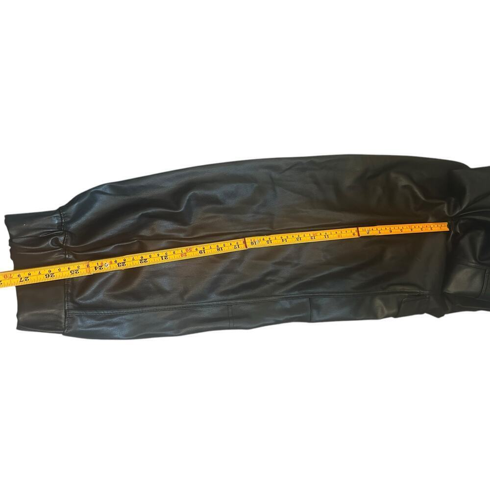 Madden NYC junior Black Faux Leather Jogger Pants Black L - Picture 8 of 10